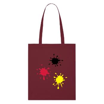 Kunst, Klecks, kunstklecks (super cheap!) - Stanley/Stella Bio-Stoffbeutel - Burgunderrot - Vorne