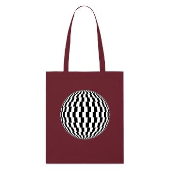 Kugel Abstrakt Formen Geschenk Geschenkidee - Stanley/Stella Bio-Stoffbeutel - Burgunderrot - Vorne