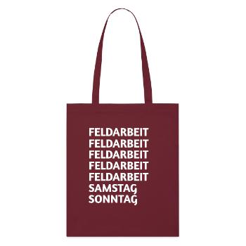 Field work - Stanley/Stella Organic Tote Bag - burgundy - Front