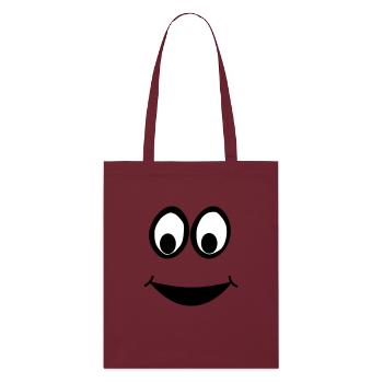 Funny Face, Cartoon Face, Trickfilm, Smiley - Tote bag bio Stanley/Stella - bordeaux - Devant