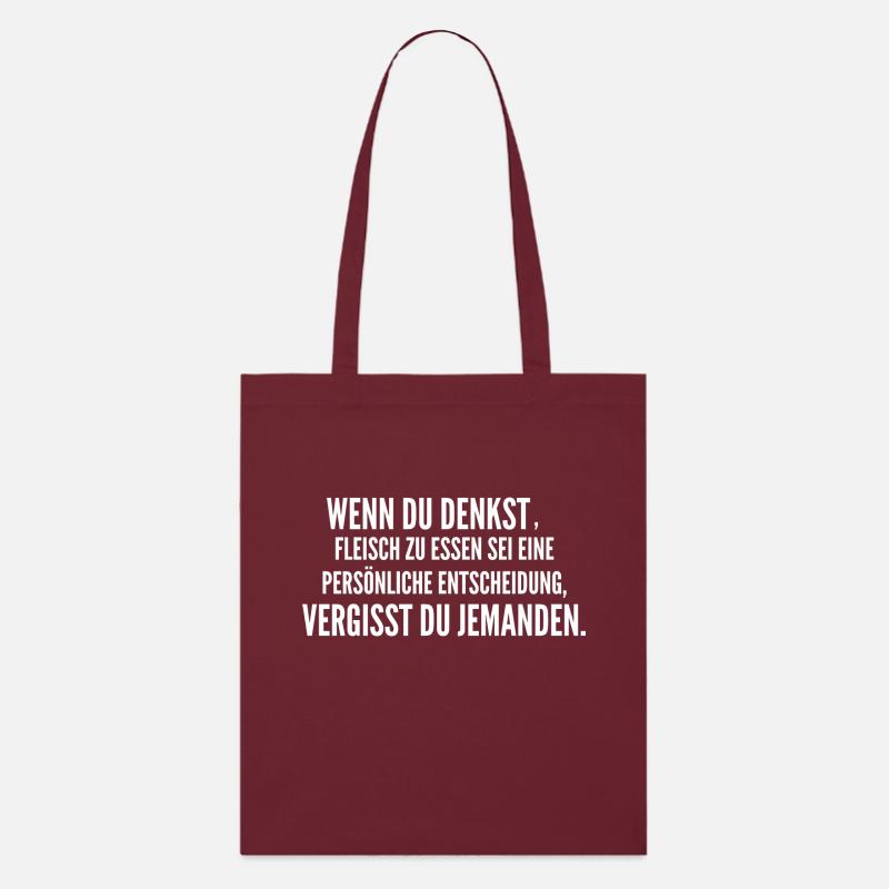 Vegan Statement - Stanley/Stella Bio-Stoffbeutel - Burgunderrot