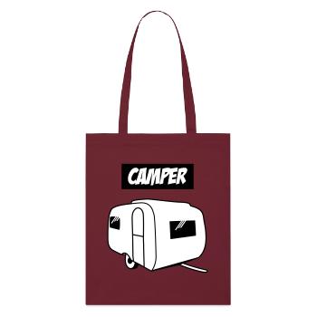 Camper - Stanley/Stella Bio-Stoffbeutel - Burgunderrot - Vorne
