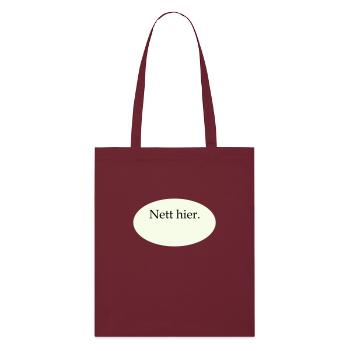 Nice Here Blank Template - Stanley/Stella Organic Tote Bag - burgundy - Front