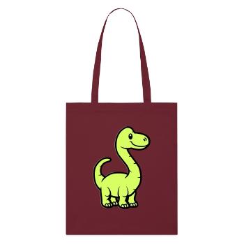 Dinosaurier Brontosaurus Comic - Stanley/Stella Bio-Stoffbeutel - Burgunderrot - Vorne