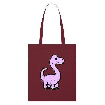 Dinosaurier Brontosaurus Comic - Stanley/Stella Bio-Stoffbeutel - Burgunderrot - Vorne