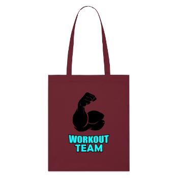 workout team 02 - Stanley/Stella Bio-Stoffbeutel - Burgunderrot - Vorne