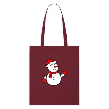 bonhomme de neige - Tote bag bio Stanley/Stella - bordeaux - Devant