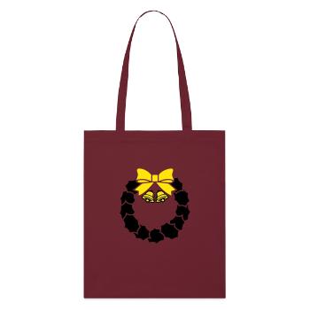 Wreath Bells 002 - Stanley/Stella Organic Tote Bag - burgundy - Front