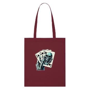 Alien Card Game - Stanley/Stella Organic Tote Bag - burgundy - Front