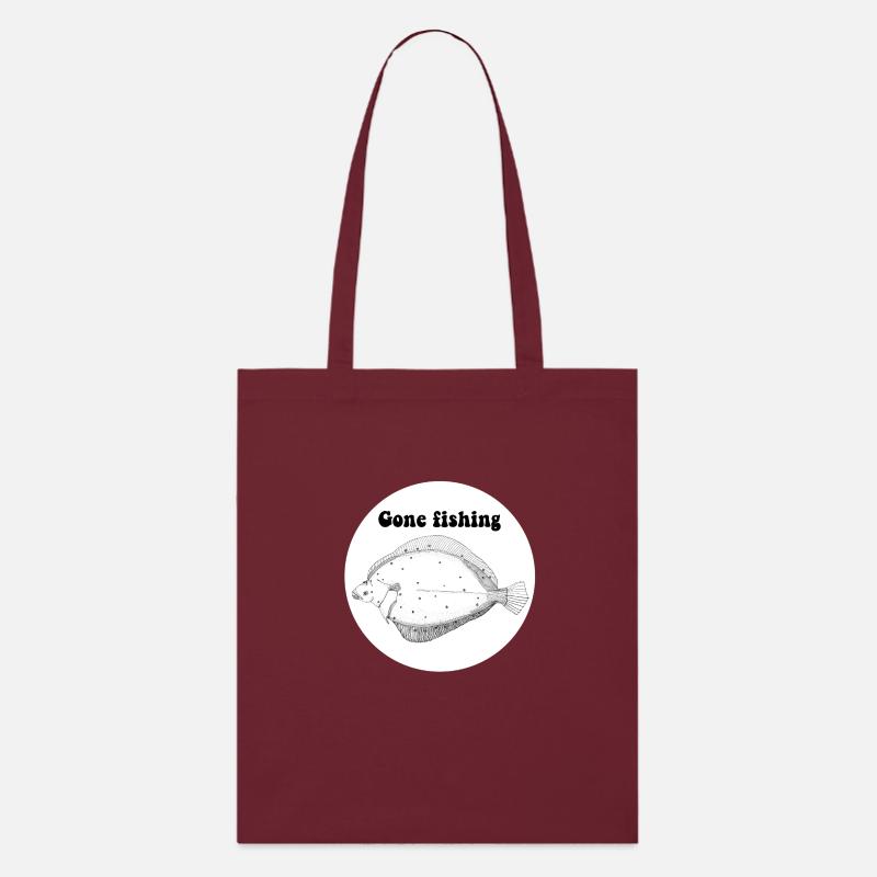 Autocollant de pêche - Tote bag bio Stanley/Stella - bordeaux