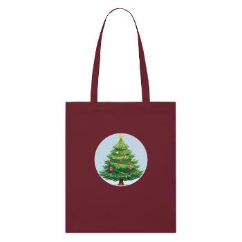 Arbre de Noël - Tote bag bio Stanley/Stella - bordeaux - Devant