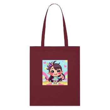 Sweet A - Stanley/Stella Organic Tote Bag - burgundy - Front