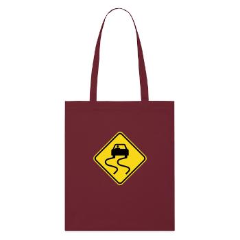 Glissant Signalisation routière - Tote bag bio Stanley/Stella - bordeaux - Devant