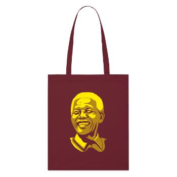 Mandela Posterised - Stanley/Stella Organic Tote Bag - burgundy - Front