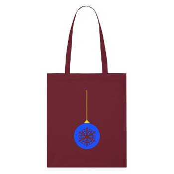Décoration boule de Noël - Tote bag bio Stanley/Stella - bordeaux - Devant