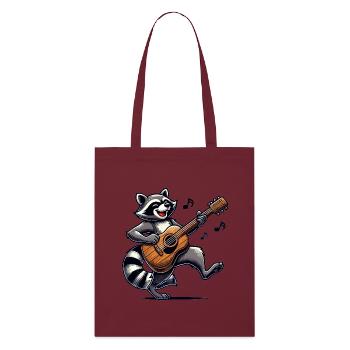 Raccoon Guitare Musique - Tote bag bio Stanley/Stella - bordeaux - Devant