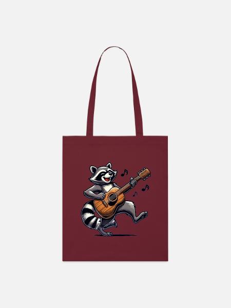 Raccoon Guitare Musique - Tote bag bio Stanley/Stella - bordeaux