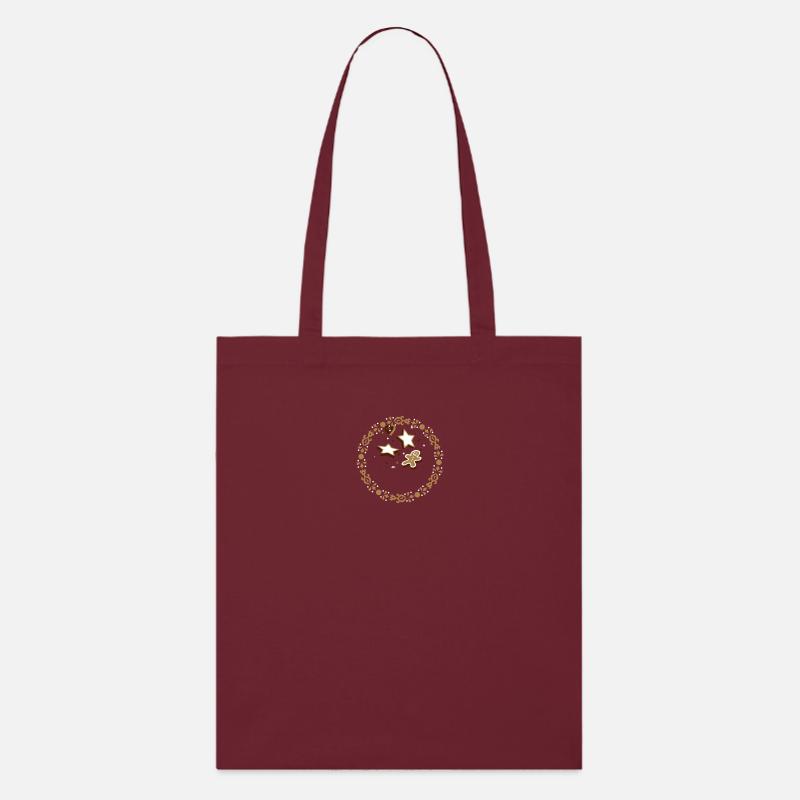 Biscuits de Noël - Tote bag bio Stanley/Stella - bordeaux