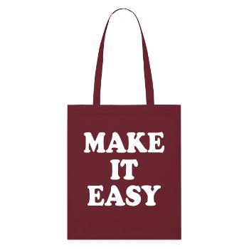 Make it easy - Stanley/Stella Bio-Stoffbeutel - Burgunderrot - Vorne