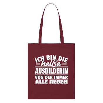Heiße Ausbilderin - Stanley/Stella Bio-Stoffbeutel - Burgunderrot - Vorne