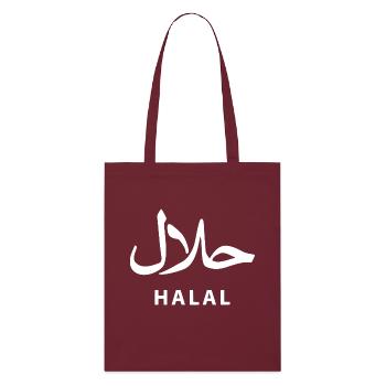 Halal - Stanley/Stella Bio-Stoffbeutel - Burgunderrot - Vorne