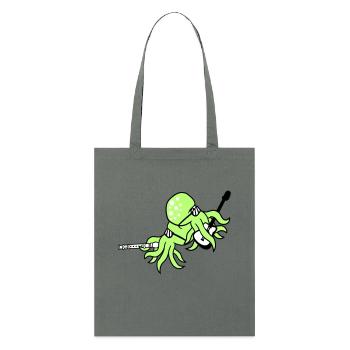 2 Kraken Gitarre Flöte Oktopus Tintenfisch Freunde - Stanley/Stella Bio-Stoffbeutel - Anthrazit - Vorne
