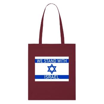 WE STAND WITH - Stanley/Stella Organic Tote Bag - burgundy - Front