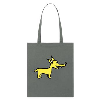 chien se tient mignon petit chiot heureux animal de compagnie - Tote bag bio Stanley/Stella - charbon - Devant
