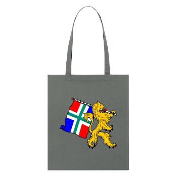Löwe mit Flagge Groningen - Stanley/Stella Bio-Stoffbeutel - Anthrazit - Vorne