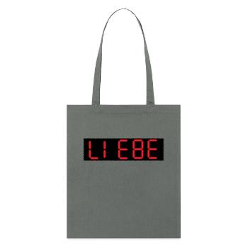 Liebe 38317 Taschenrechner Zahlen Schrift digital - Stanley/Stella Bio-Stoffbeutel - Anthrazit - Vorne