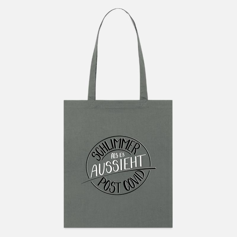 Schlimmer als es aussieht, Post Covid - Stanley/Stella Bio-Stoffbeutel - Anthrazit