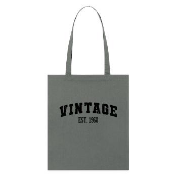 Vintage Est. 1960 63e anniversaire Hommes Femmes 63 ans - Tote bag bio Stanley/Stella - charbon - Devant