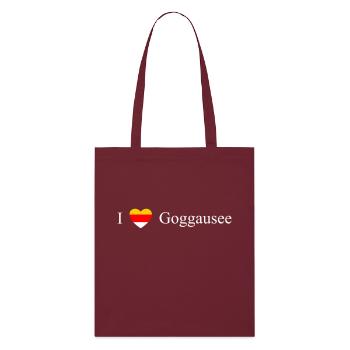 Carinthia Heart Goggausee white - Stanley/Stella Organic Tote Bag - burgundy - Front