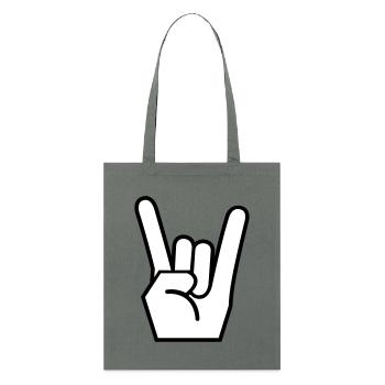 ROCK N ROLL PARTY T-SHIRT - Tote bag bio Stanley/Stella - charbon - Devant