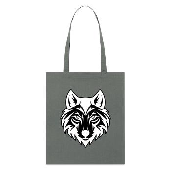 Wolf Kopf - Stanley/Stella Bio-Stoffbeutel - Anthrazit - Vorne