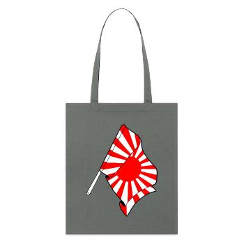 Aufgehende Sonne Flagge auf Stick - Stanley/Stella Bio-Stoffbeutel - Anthrazit - Vorne