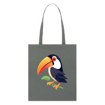 Minimalist toucan with red eyes - Stanley/Stella Organic Tote Bag - anthracite - Front