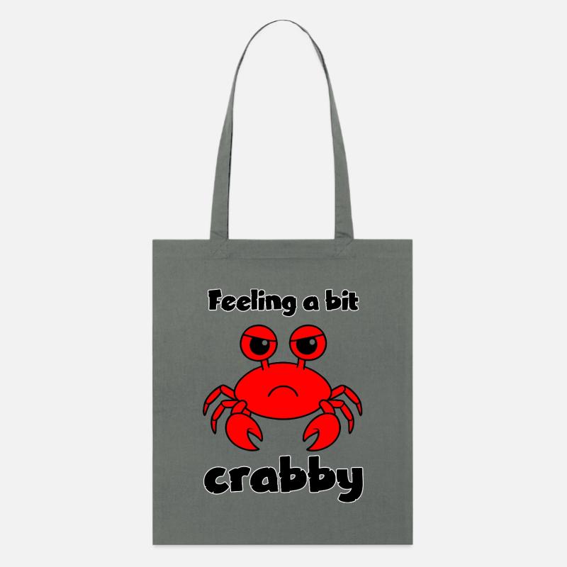 Feeling a bit crabby - funny grumpy crab - Stanley/Stella Organic Tote Bag - anthracite