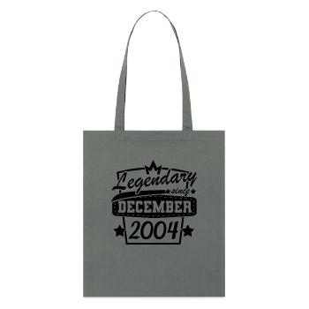 Legendär seit Dezember 2004 Retro Sprüche - Stanley/Stella Bio-Stoffbeutel - Anthrazit - Vorne