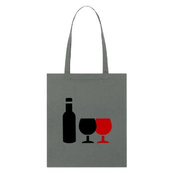 Icône du vin - Tote bag bio Stanley/Stella - charbon - Devant