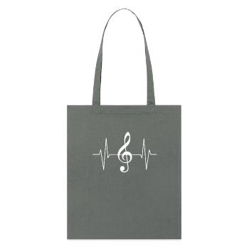 Rythme cardiaque Musique Clés de partition - Tote bag bio Stanley/Stella - charbon - Devant