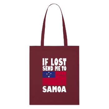 Drapeau des Samoa - Tote bag bio Stanley/Stella - bordeaux - Devant