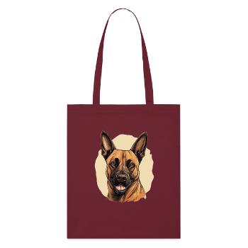 Dog Belgian Shepherd - Stanley/Stella Organic Tote Bag - burgundy - Front