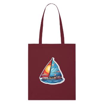 Voilier - illustration - Tote bag bio Stanley/Stella - bordeaux - Devant