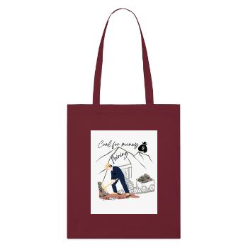 Conception minière - Tote bag bio Stanley/Stella - bordeaux - Devant