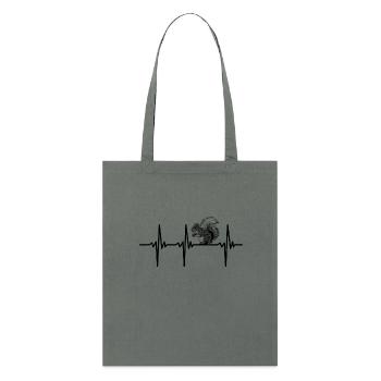 Rythme cardiaque pour les écureuils - Tote bag bio Stanley/Stella - charbon - Devant