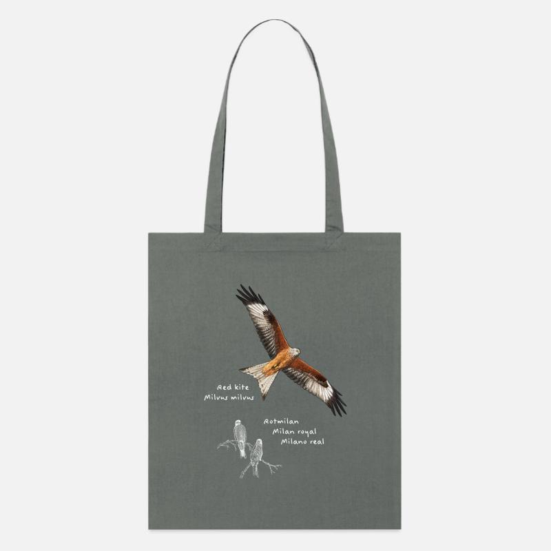 Red Kite - Forked Harrier - Stanley/Stella Organic Tote Bag - anthracite