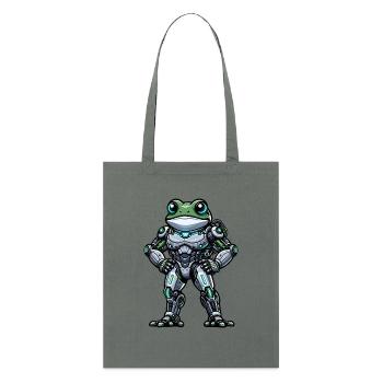 Roboter Frosch Dabbing Mech Cyborg Cool - Stanley/Stella Bio-Stoffbeutel - Anthrazit - Vorne