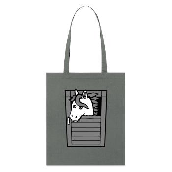 Écurie Cheval Poney Cheval Peeps Mignon - Tote bag bio Stanley/Stella - charbon - Devant