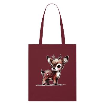 Fawn - Stanley/Stella Organic Tote Bag - burgundy - Front